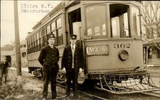 Elmira NY Interurban Streetcar Trolley Motorman c1910 Real Photo Postcard bhn picture