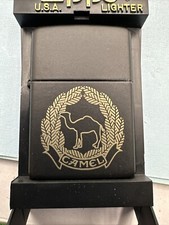 Vintage 1999 Camel Gold Wreath Black Matte Zippo Lighter NEW Rare B56 picture