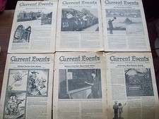 CURRENT EVENTS SIX NEWSPAPER LOT - JANUARY-MAY 1946 picture