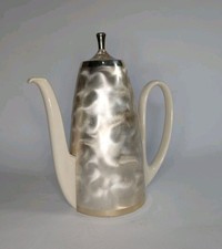 HKE Hans Knabel Esslingen Porcelain Silver Insulated Pitcher MCM Coffee Or Tea picture