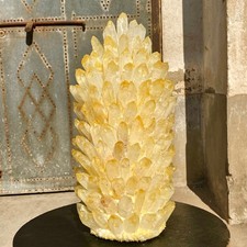 31LB New Find Yellow Phantom Crystal Quartz Cluster Mineral Specimen Healing picture