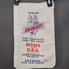 Sucrest Pure Granulated Cane Sugar Bag 5 lb. Sucrest Corp NY, NY USA VTG 12x7