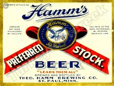 Hamm's Preferred Stock Beer Label 9