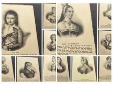 12 Prominent Royals vintage French historical portrait postcards 1920-1932 picture