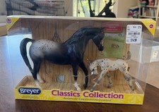 Breyer Horse Retired Classic Black Blanket Appaloosa & Leopard Foal #62032 NIB picture