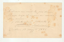 1884 Tommaso Salvini Italian Actor Autograph with Quotation Shakespeare Macbeth picture