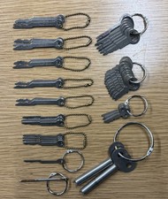 🌿 🗝️ Vintage National Cash Register Keys Lot Antique NCR  Steel Key Collection picture