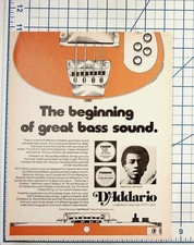 Vintage D'Addario Bass Strings Ad Alphonso Johnson Weather Report 70s Ephemera picture