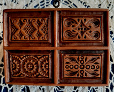 Springerle Gingerbread Speculaas Butter Cookie Stamp Press Mold PARQUETRY PANELS picture