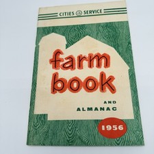 Vtg 1956 Farm Book & Almanac - Cities Service - 50s Tractor Gas Oil Agriculture picture