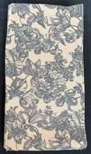 Vintage Waverly Garden Room Toile Blue Floral Curtain Panel 42 X 84 Single 1 PC picture