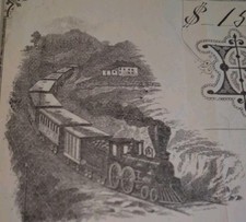 SLING'S 🪙Vintage 1877 Train Promissory Note/receipt $15.10 Nice Train 🎨 Art  picture