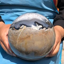 7.63LB Rare Natural Volcanic Agate Ball Quartz Crystal Sphere Healing 5140 picture