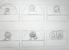 1990 SIMPSONS MAGGIE FOX Walt Disney ORIGINAL PRODUCTION cel STORYBOARD DRAWING picture