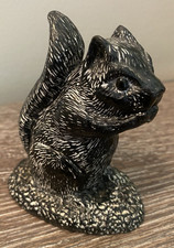 Vanstone Carved Soapstone Signed Squirrel Figurine 4 1/8