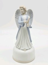 Vintage Porcelain Angel Music Box Figurine The Valencia Collection Roman 1985  picture