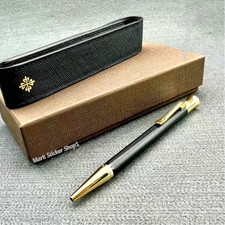 HOT Patek Philippe Style Ballpoint Pen Black Gold Luxury Gift Box Set,New In Box picture