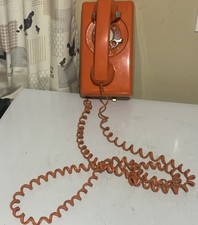 Vintage Stomberg Carlson Orange Wall Mount Rotary Phone USA picture