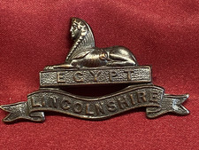 WW1/2 The Lincolnshire Regiment Officers Bronze OSD Collar badge w/lugs picture