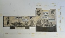 1972 Raymond Loewy Nabisco Cowboys Indians Cookies Original Package Design Art picture