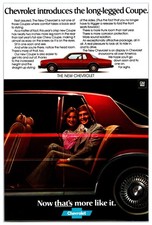 Vintage 1977 Chevy Caprice Original Car Print Ad (7in x 10in) Advertisement picture