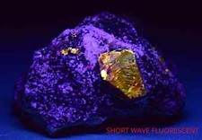 146 Gram Fluorescent Terminated Red Zircone Crystal Specimen picture