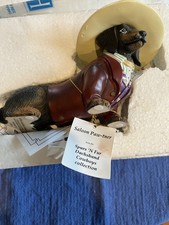Spurs ‘N Furs Dachshund Cowboy Figurine SALOON PAW-TNER Hamilton Collection picture