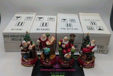Vtg Franklin Mint Coca-Cola Santa Claus Hinged Trinket Porcelain Box Set of 4 picture