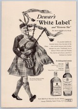 1946 Dewars White Label Scotch Vintage Ad Scottish Clan Menzies Tartan picture