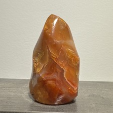 Carnelian Crystal Flame Carving 388 Grams 4.5” picture