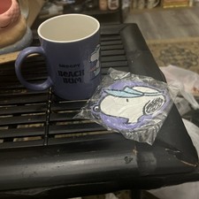 Snoopy Summer  Collection Ceramic Cup with Coaster Rare Miniso, Snoopy Beach Bum picture