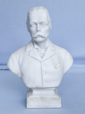 Rare 19th C Antique Bisque Porcelain Randolph Churchill Bust by Turner & Wood picture