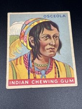 1933 Goudey Indian Gum R73 #29 Osceola 96 Back Vintage Card picture