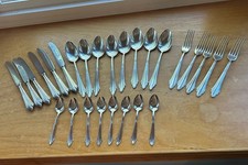 WMF Facher European Silverplate 27 PIECES Forks, Spoons, Knives Set picture