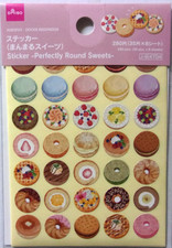 DAISO Round Sweets Donuts Sticker Sheet Made in Japan 280 pieces picture
