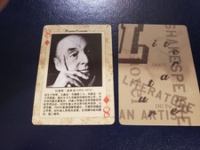Pablo Neruda Former Senator of the Republic of Chile Literary Playing Card picture