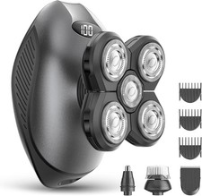 5-in-1 Electric Shaver for Men, IPX7 Waterproof with LED Display, Black picture