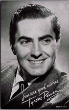Tyrone Power Vintage Mutoscope Postcard - Classic Hollywood Movie Star Photo picture