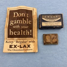 Vintage NOS EX-LAX Chocolate Laxative Free Sample Box w/All Contents +Bonus a493 picture