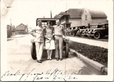 Feminine Men Next to Beautiful Woman Tennis Racket 1920s Vintage Photo Gay Int picture