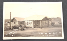 c1940 RPPC Arlington Log Cabins Office w/ Car & Coca Cola Sign Friendly W.V. picture