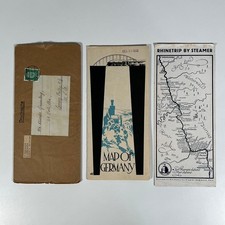Antique 1933 Germany Travel Map Rhine Steamer Brochure Original Mailing Envelope picture