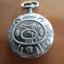 Gloomy Pocket Watch Collectible 15+ Running Gloomy Bear Silver Tone Case picture