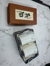 Arita Ware Meoto Yunomi Japanese Tea Cup Set Kaoru Kiln Sake Cups, Pair In Box picture