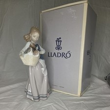 Lladro #1311 Little Dogs on Hip Girl with Puppies Figurine Retired w/ Box picture