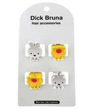 Miffy Dick Bruna Mini Hair Clip Accessory 4pcs Miffy and Flower Licensed 46382 picture
