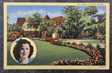 Vintage 1943 Color Postcard Home of Shirley Temple picture