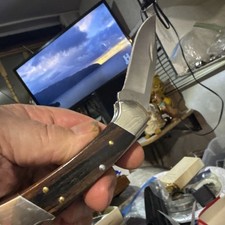 Buck Knife 112 Nickel Polished Bolsters Razor Sharp picture