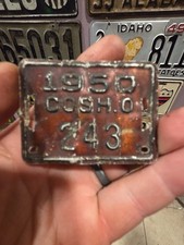 1950 Coshocton Ohio bicycle license plate picture