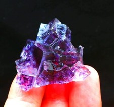 26.6g  Natural purple  phantom Cubic fluorite  mineral specimen/China picture